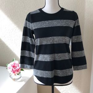 NWOT J. Crew Loomknit Striped Sweatshirt, Small